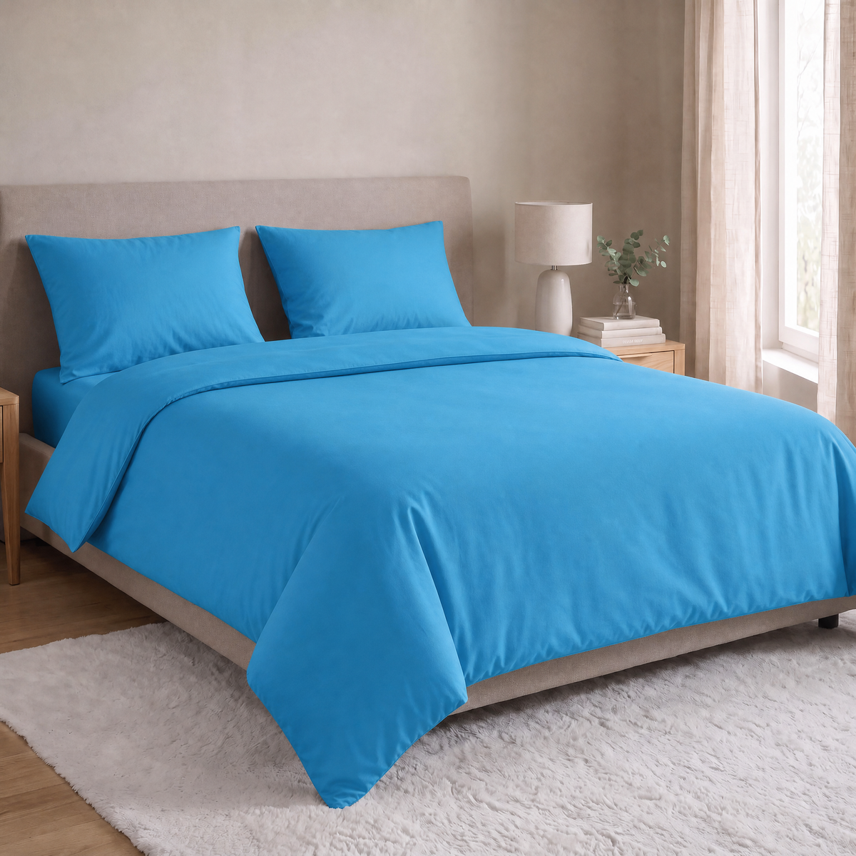 Zelesta Everyday Uni Pillowcase Set Of 2 - Aqua Blue