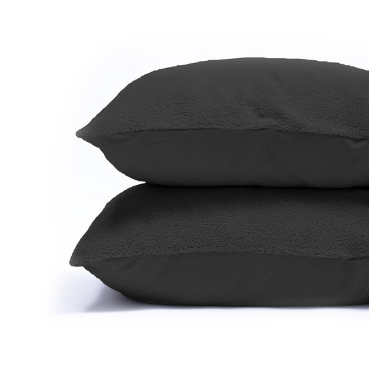 Zelesta Teddy Pillowcase Set Of 2 - Anthracite