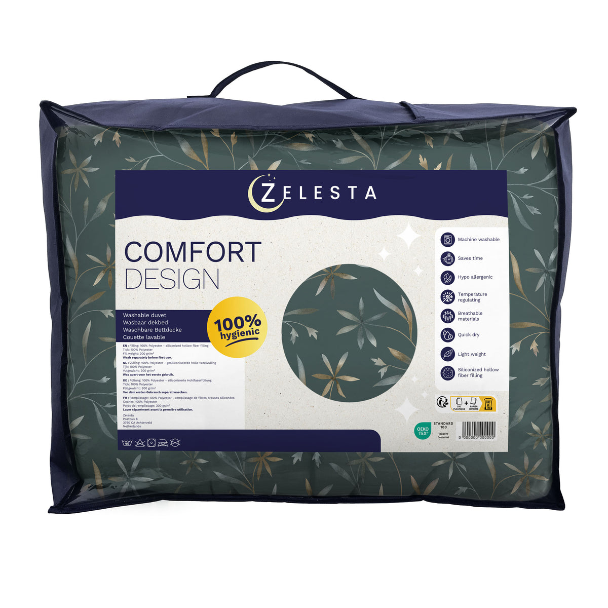 Zelesta Comfort Design Seamless Duvet - Delicate Floral Green