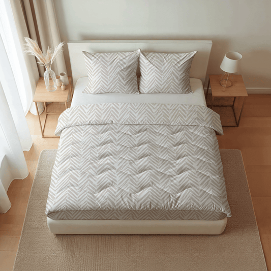 Zelesta Pure Design Cotton Pillowcase Set Of 2 - Ethnic Cream