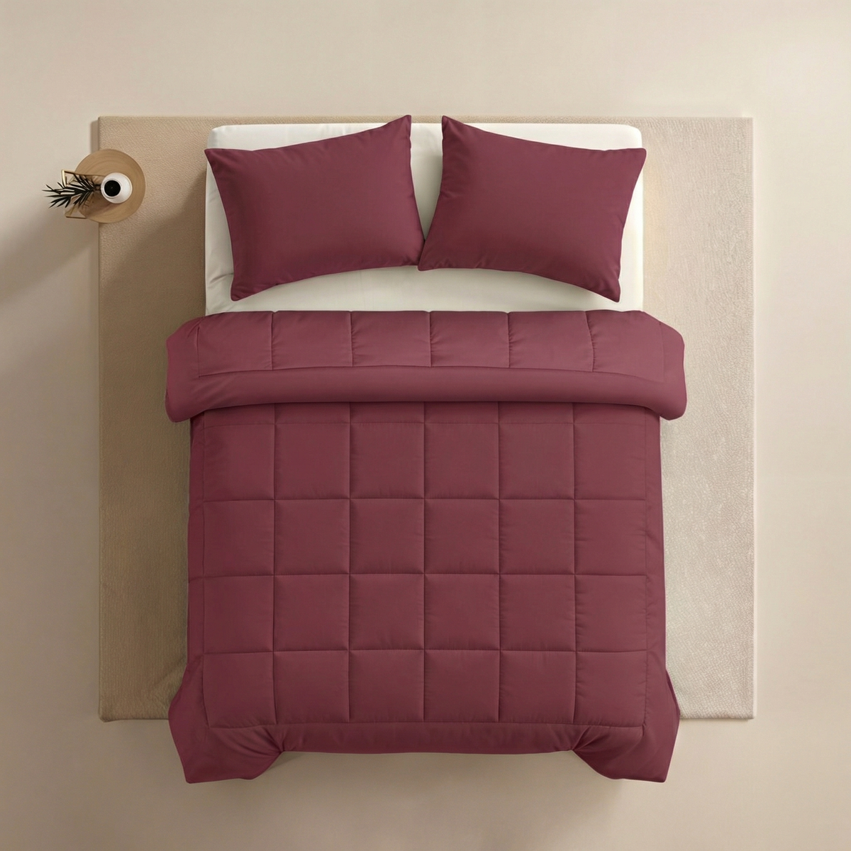 Zelesta Pure Uni Cotton Pillowcase Set Of 2 - Red