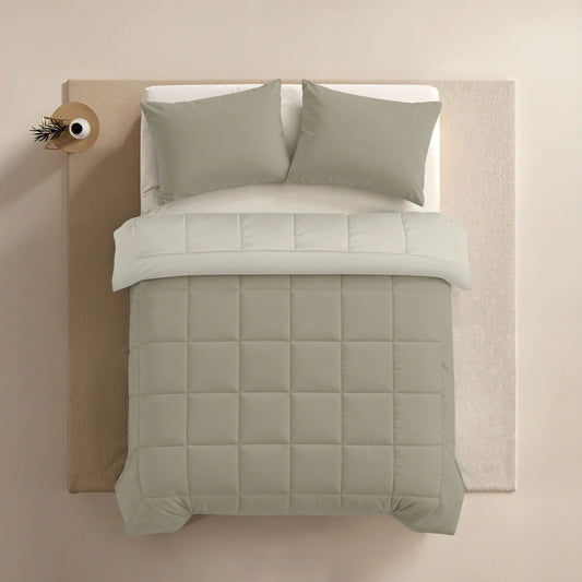 Zelesta Pure Duo Cotton Pillowcase Set Of 2 - Warm Grey