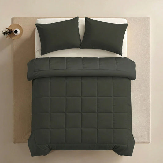Zelesta Pure Uni Cotton Pillowcase Set Of 2 - Olive Black