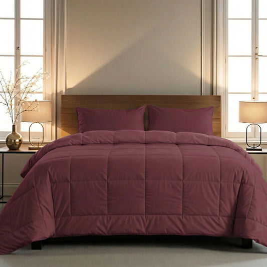 Zelesta Pure Uni Cotton Pillowcase Set Of 2 - Burgundy