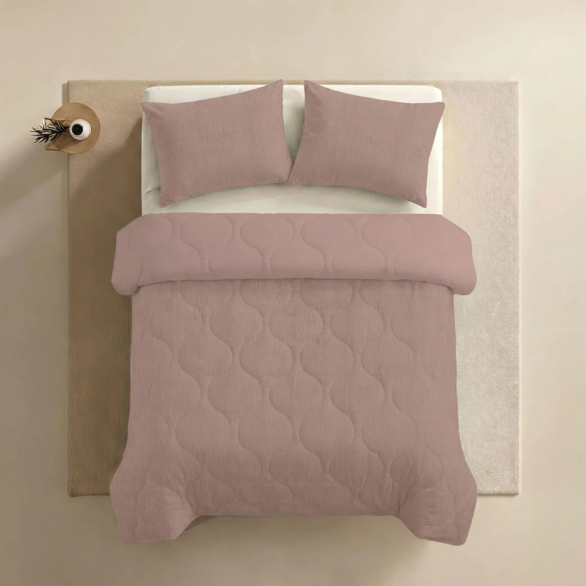 Zelesta Special Seersucker Pillowcase Set Of 2 - Powder Pink