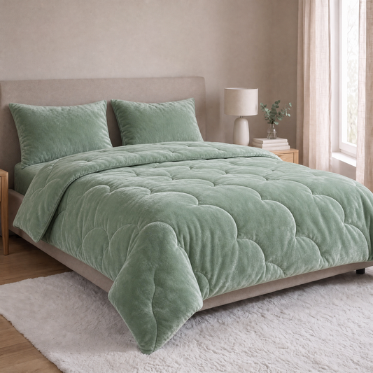 Zelesta Special Flannel Uni Pillowcases Set Of 2 - Green