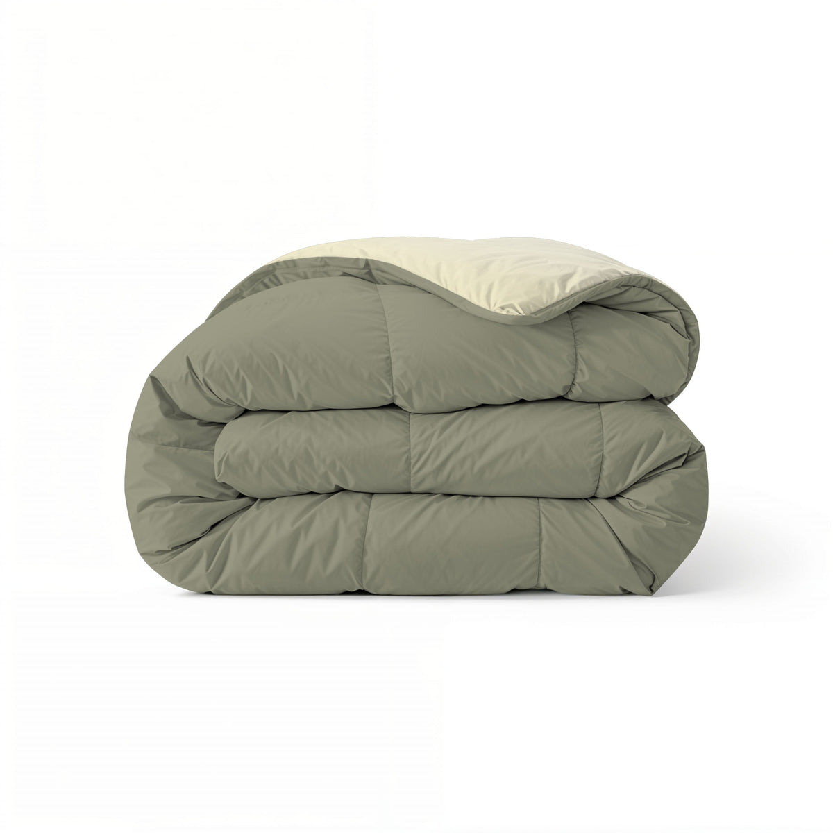 Zelesta Comfort Duo Duvet - Olive Green & Cream