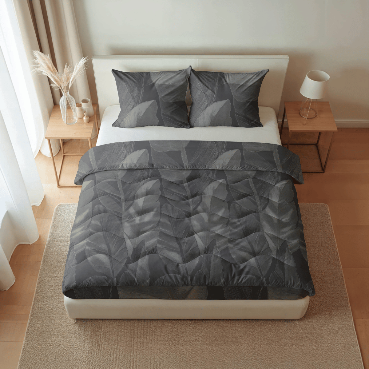 Zelesta Pure Design Cotton Pillowcase Set Of 2 - Black Swan