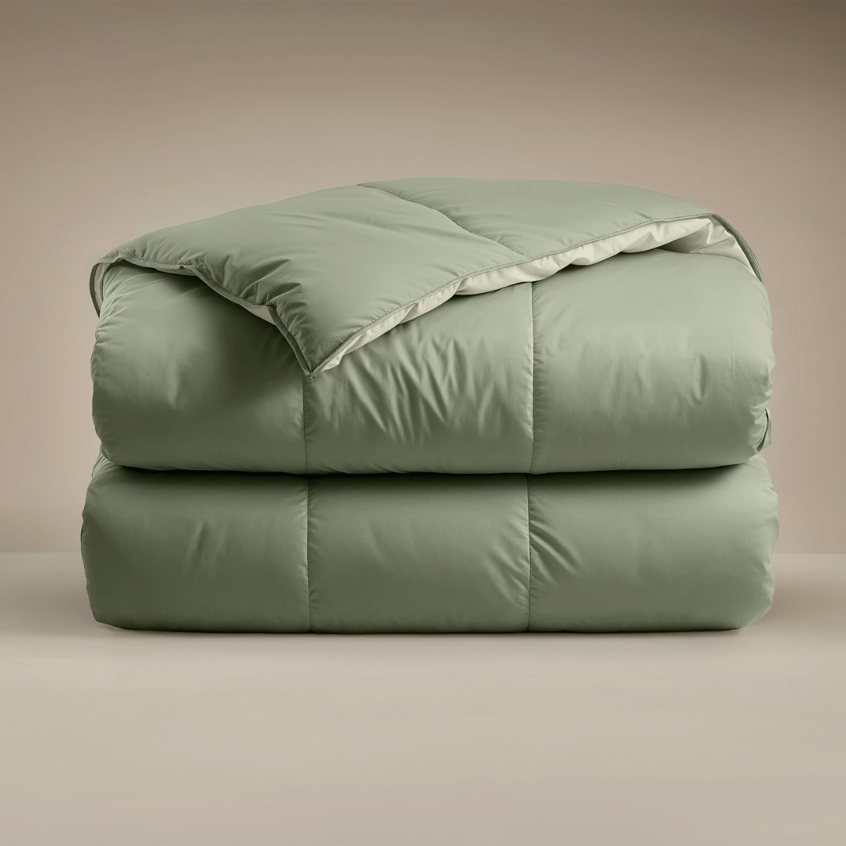 Zelesta Deluxe Duo Percale Cotton Duvet - Olive Green & Mint