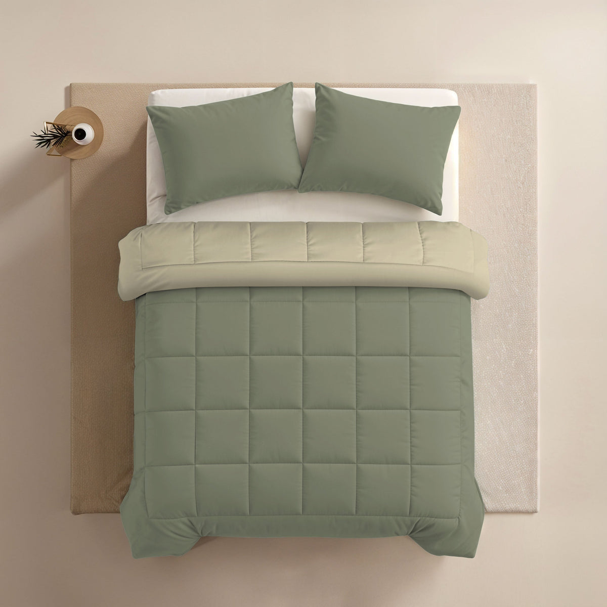 Zelesta Comfort Duo Pillowcase - Olive Green
