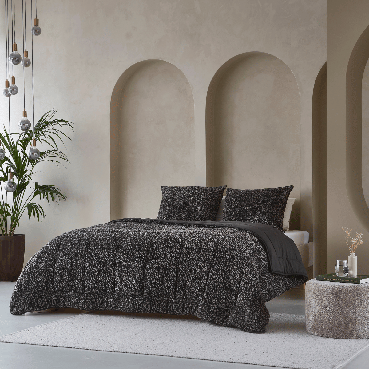 Zelesta Special Teddy Panther Duvet - Anthracite