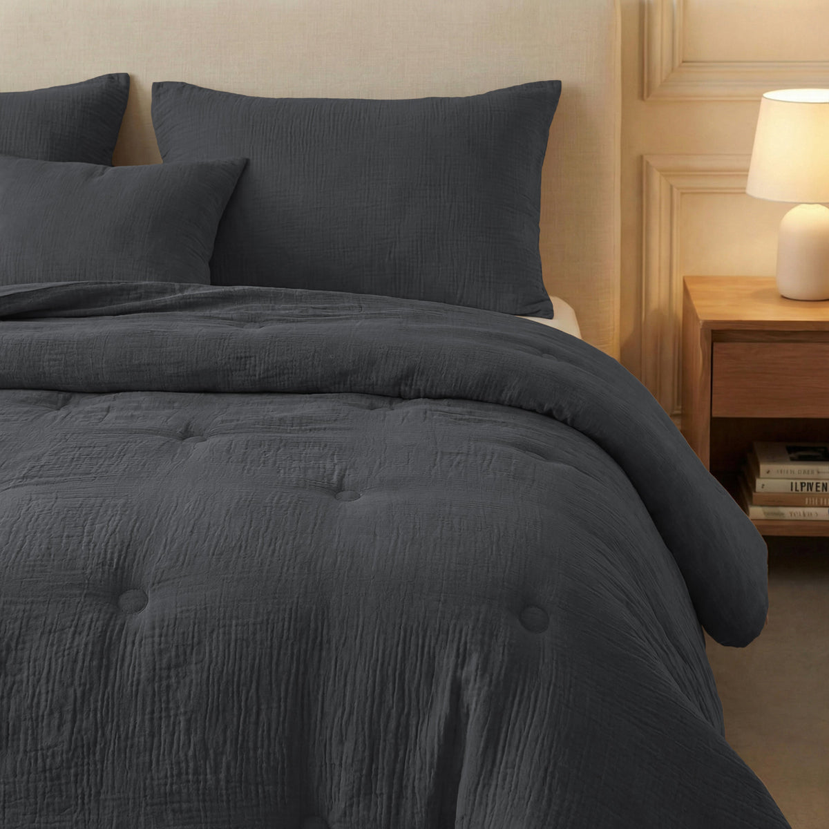 Zelesta Deluxe Cotton Muslin Duvet - Anthracite