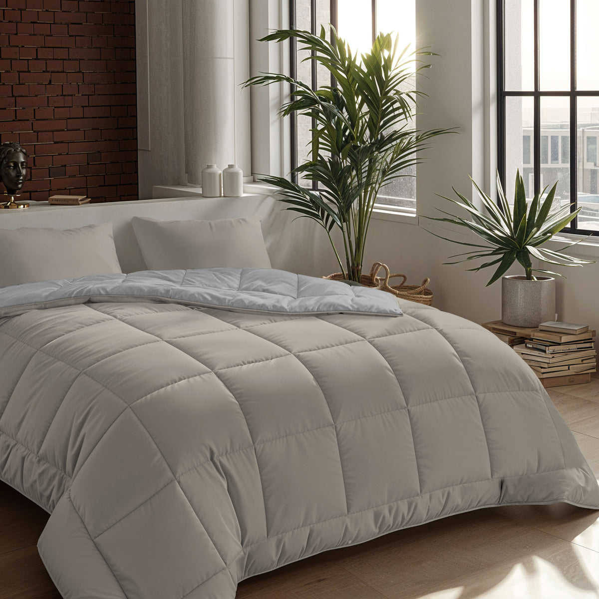 Zelesta Comfort Duo 4-Season Duvet - Grey & Soft Grey