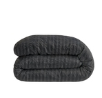 Zelesta Deluxe Hotel Stripe Seamless Satin Cotton Duvet - Anthracite