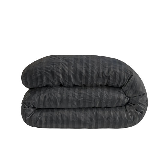 Zelesta Deluxe Hotel Stripe Seamless Satin Cotton Duvet - Anthracite