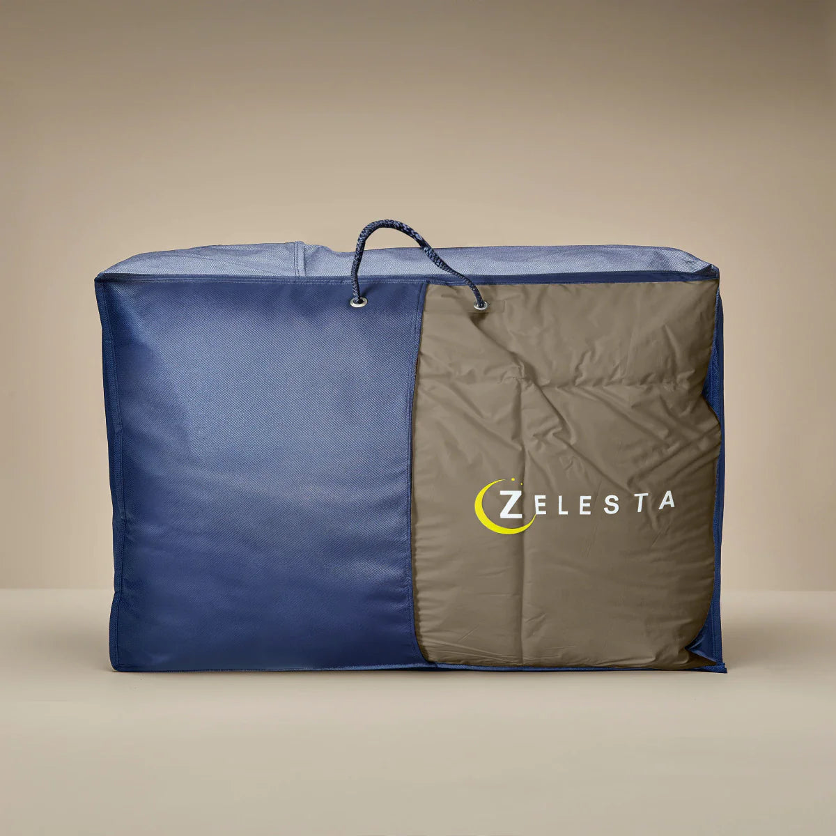 Zelesta Deluxe Duo Percale Cotton Summer Duvet - Taupe & Cream