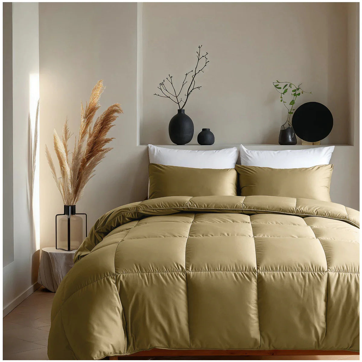Zelesta Deluxe Uni Satin Cotton Summer Duvet - Ochre Yellow