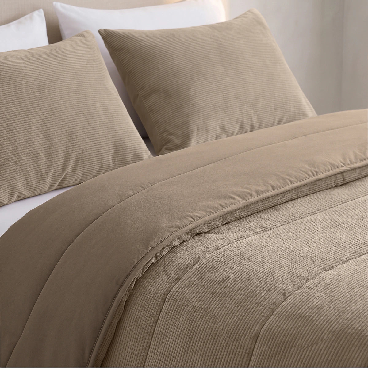 Zelesta Special Corduroy Percale Cotton Duvet - Taupe