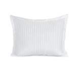 Zelesta Deluxe Hotel Stripe Seamless Satin Cotton Pillowcase Set Of 2 - White