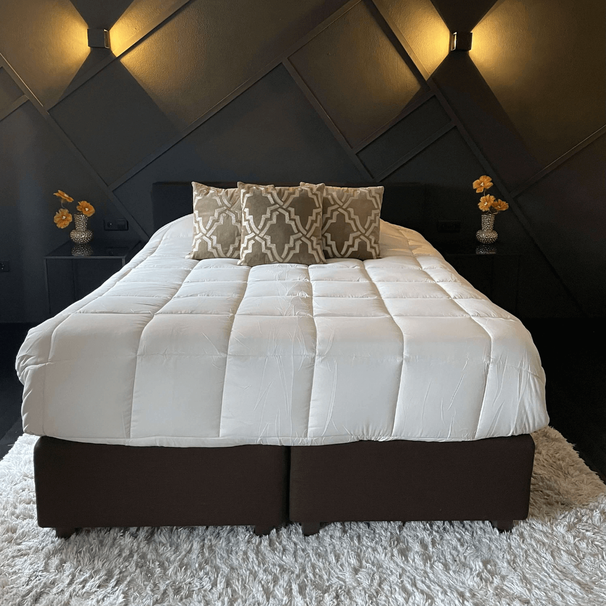 Zelesta Everyday Duo Summer Duvet - Light Grey & Ginger