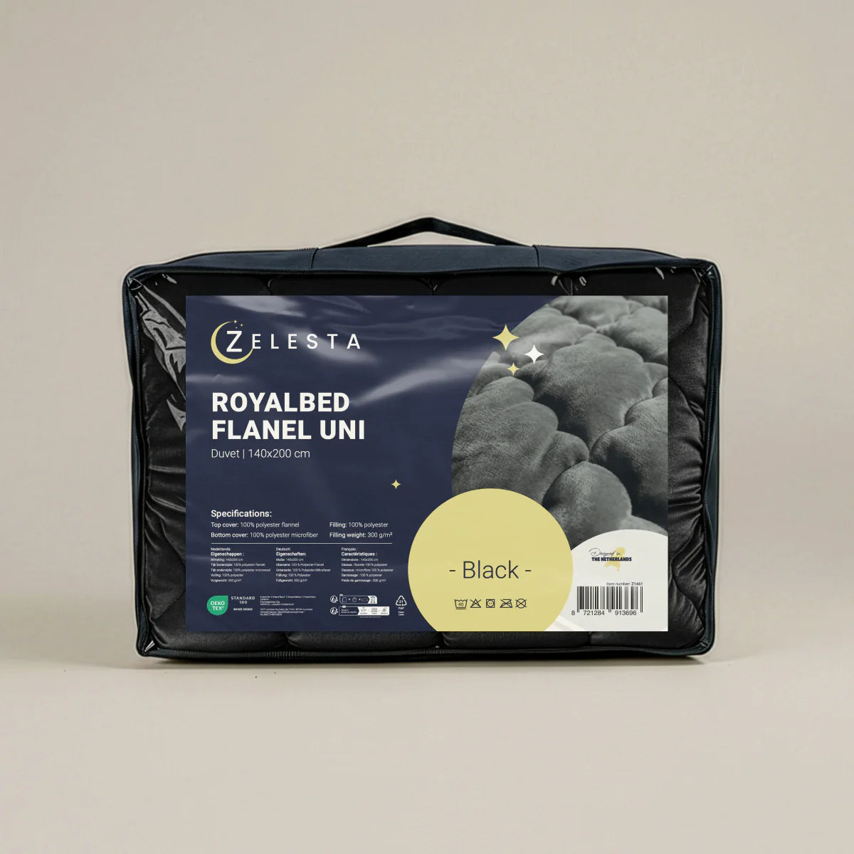 Zelesta Special Flannel Uni Duvet - Black