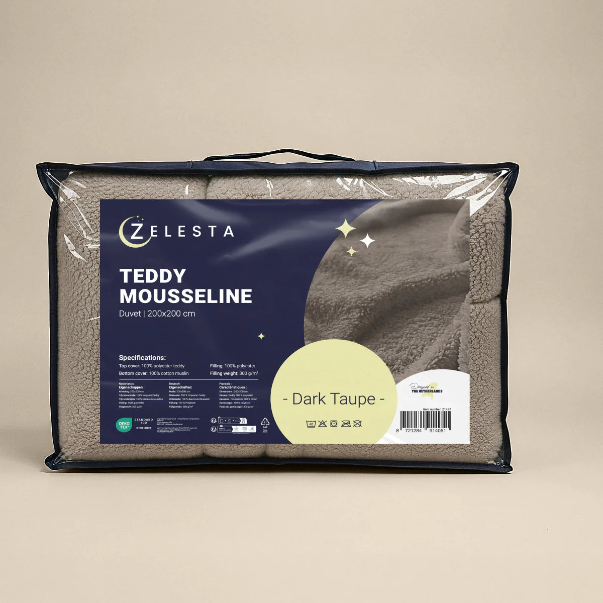Zelesta Special Teddy Cotton Muslin Duvet - Taupe
